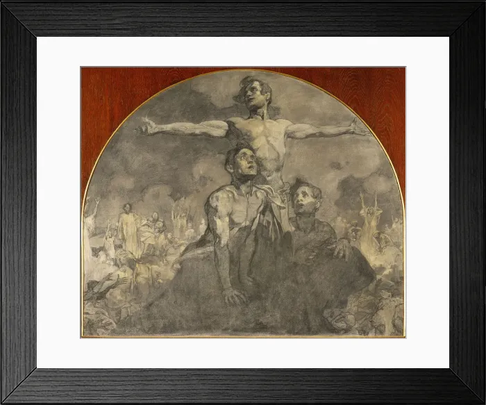 Framed Print : By force towards freedom, with love towards unity! Study for the mural at the Lord Mayors Hall, Pra Framed Print : By force towards freedom, with love towards unity! Study for the mural at the Lord Mayors Hall, Pra