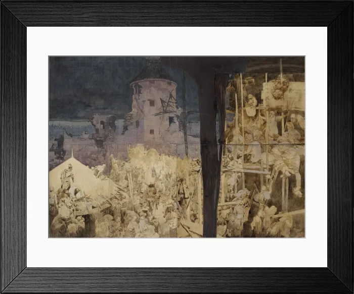 Framed Print : Study for The Slav Epic. The Defense of Sziget by Nicholas Zrinsky Framed Print : Study for The Slav Epic. The Defense of Sziget by Nicholas Zrinsky