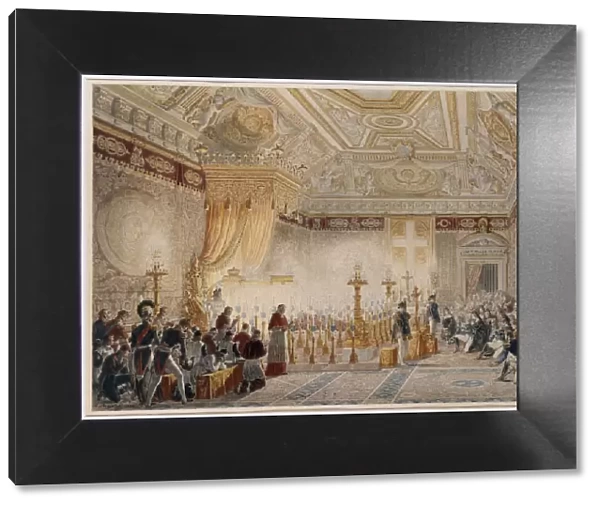 Chapelle Ardente of Louis XVIII at the throne room of the Tuileries on September 1824