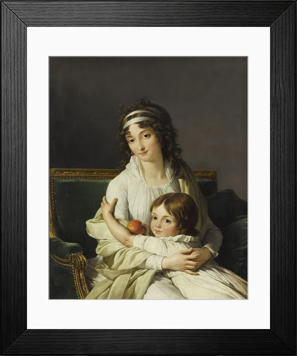 Framed Print : Portrait of Madame Boyer-Fonfrede with son Framed Print : Portrait of Madame Boyer-Fonfrede with son