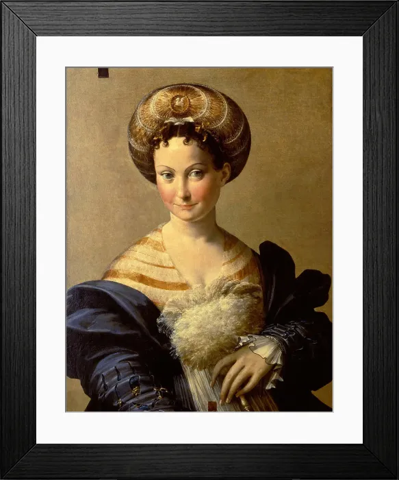 Framed Print : Portrait of a Young Woman (Turkish Slave), ca 1532. Artist: Parmigianino (1503-1540) Framed Print : Portrait of a Young Woman (Turkish Slave), ca 1532. Artist: Parmigianino (1503-1540)