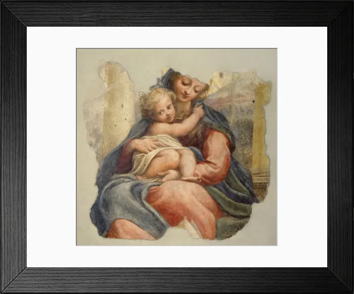 Framed Print : Madonna della Scala, ca 1524. Artist: Correggio (1489-1534) Framed Print : Madonna della Scala, ca 1524. Artist: Correggio (1489-1534)