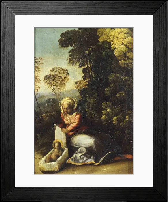 Framed Print : Madonna with Child (La Zingarella), c. 1513. Artist: Dossi, Dosso (ca. 1486-1542) Framed Print : Madonna with Child (La Zingarella), c. 1513. Artist: Dossi, Dosso (ca. 1486-1542)