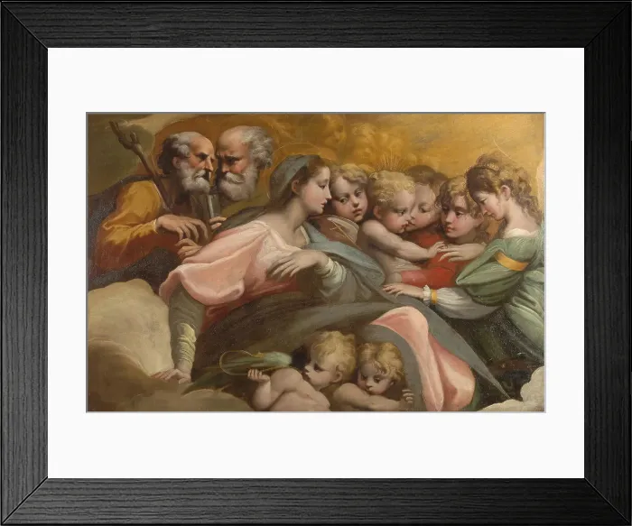 Framed Print : The Mystical Marriage of Saint Catherine, ca 1524. Artist: Parmigianino (1503-1540) Framed Print : The Mystical Marriage of Saint Catherine, ca 1524. Artist: Parmigianino (1503-1540)