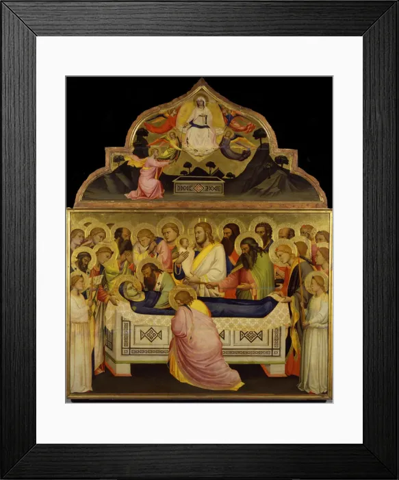 Framed Print : The Death of the Virgin, ca 1370-1375. Artist: Gerini, Niccolo di Pietro (ca. 1350-1415) Framed Print : The Death of the Virgin, ca 1370-1375. Artist: Gerini, Niccolo di Pietro (ca. 1350-1415)