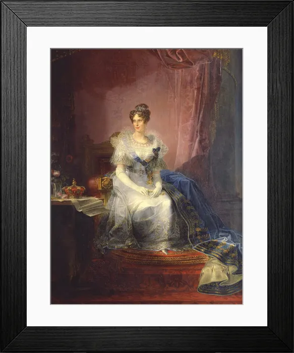 Framed Print : Portrait of Marie-Louise of Austria (1791-1847), Duchess of Parma, 1837-1839. Artist: Borghesi, Giovan Battista (1790-1846) Framed Print : Portrait of Marie-Louise of Austria (1791-1847), Duchess of Parma, 1837-1839. Artist: Borghesi, Giovan Battista (1790-1846)