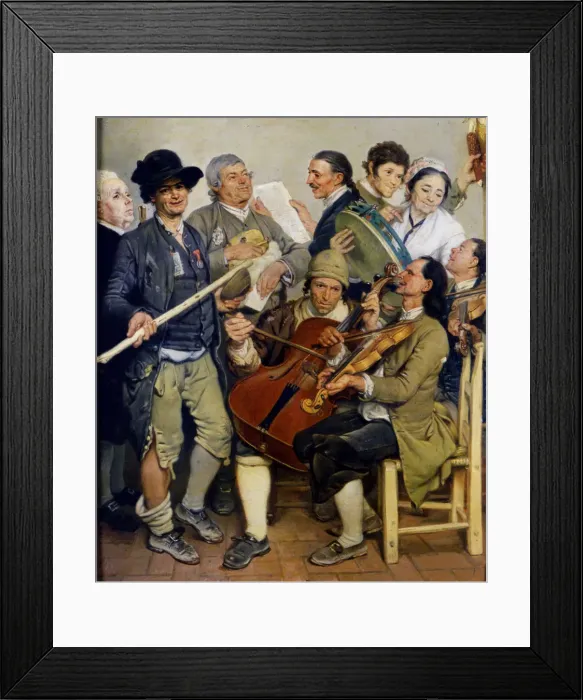 Framed Print : Musicians (La Scartocciata), ca 1778. Artist: Zoffani, Johann (1733-1810) Framed Print : Musicians (La Scartocciata), ca 1778. Artist: Zoffani, Johann (1733-1810)