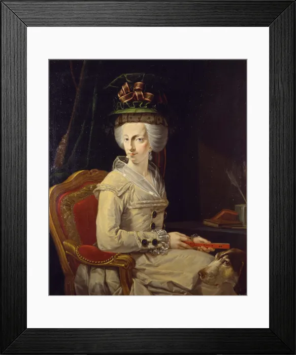 Framed Print : Portrait of Maria Amalia of Austria (1746-1804), Duchess of Parma. Artist: Muzzi, Domenico (1742-1812) Framed Print : Portrait of Maria Amalia of Austria (1746-1804), Duchess of Parma. Artist: Muzzi, Domenico (1742-1812)