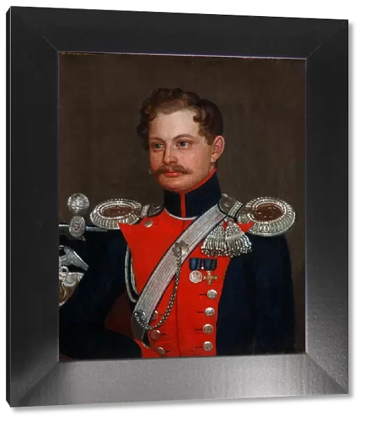 Portrait of a staff captain of 3rd Elisavetgrad Hussar Regiment, 1837. Artist: Anonymous