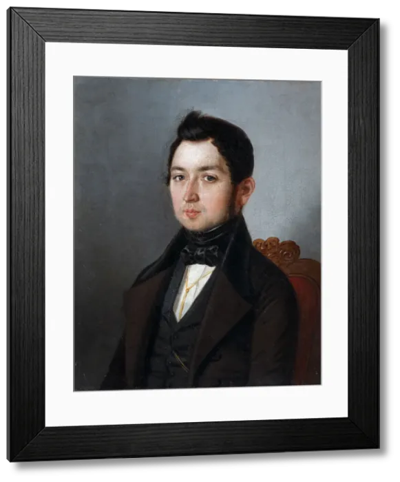 Framed Print : Portrait of Ivan Ivanovich Molnar (1802-1872), 1840. Artist: Khlobystayev, Sergey Ivanovich (active c. 1830-1840) Framed Print : Portrait of Ivan Ivanovich Molnar (1802-1872), 1840. Artist: Khlobystayev, Sergey Ivanovich (active c. 1830-1840)