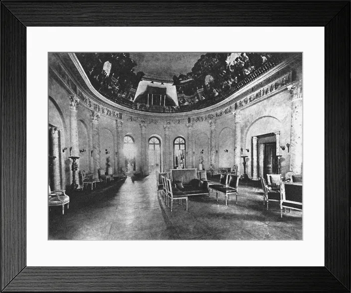 Framed Print : Ostafyevo Estate. Oval Hall, End of 19th century. Artist: Anonymous Framed Print : Ostafyevo Estate. Oval Hall, End of 19th century. Artist: Anonymous