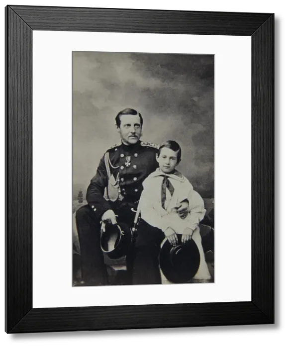 Framed Print : Portrait of Grand Duke Constantin Nikolaevich of Russia (1827-1892) with son Nicholas Constantinovic Artist: Levitsky, Sergei Lvovich (1819-1898) Framed Print : Portrait of Grand Duke Constantin Nikolaevich of Russia (1827-1892) with son Nicholas Constantinovic Artist: Levitsky, Sergei Lvovich (1819-1898)