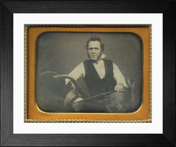 Framed Print : John Deere (1804-1886), 1850s. Artist: Anonymous Framed Print : John Deere (1804-1886), 1850s. Artist: Anonymous