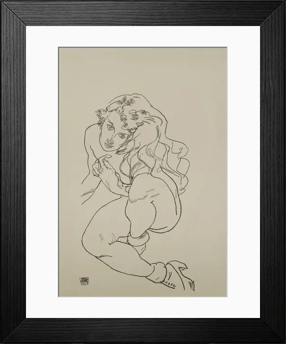 Framed Print : Seated Nude, 1917. Artist: Schiele, Egon (1890-1918) Framed Print : Seated Nude, 1917. Artist: Schiele, Egon (1890-1918)