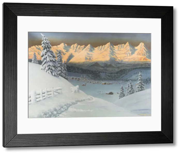 Framed Print : Winter Landscape. Artist: Veshchilov, Konstantin Alexandrovich (1878-1945) Framed Print : Winter Landscape. Artist: Veshchilov, Konstantin Alexandrovich (1878-1945)