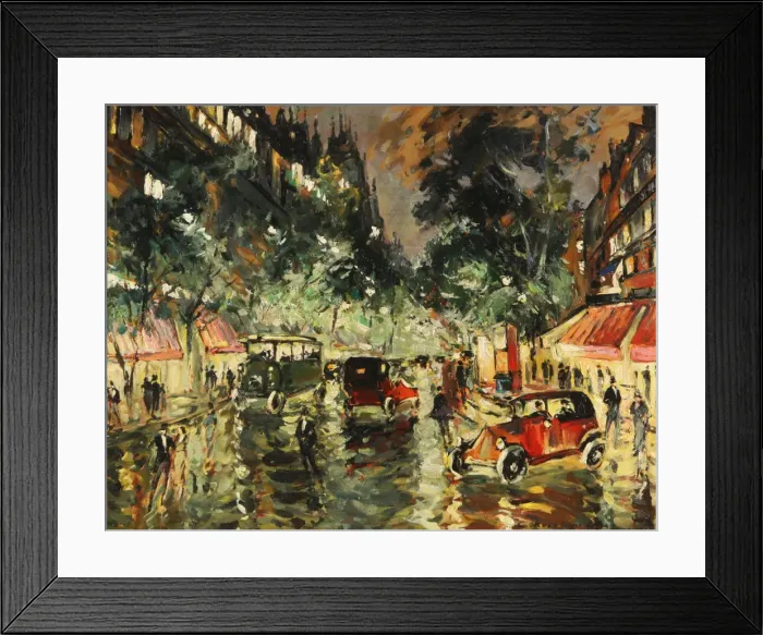Framed Print : Rainy Night in Paris, 1930s. Artist: Korovin, Konstantin Alexeyevich (1861-1939) Framed Print : Rainy Night in Paris, 1930s. Artist: Korovin, Konstantin Alexeyevich (1861-1939)