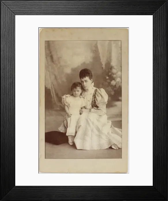 Framed Print : Grand Duchess Xenia Alexandrovna of Russia with Daughter Irina, c. 1882. Artist: Levitsky, Sergei Lvovich (1819-1898) Framed Print : Grand Duchess Xenia Alexandrovna of Russia with Daughter Irina, c. 1882. Artist: Levitsky, Sergei Lvovich (1819-1898)