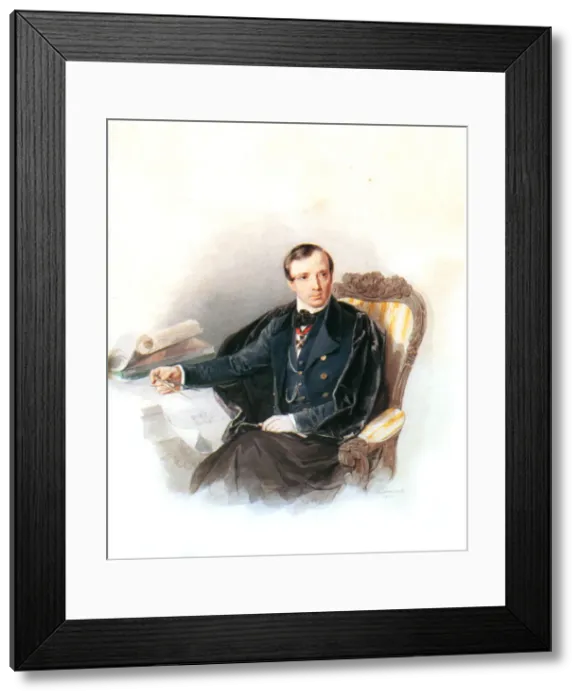Framed Print : Portrait of the artist and architect Alexander Briullov (1798-1877) Framed Print : Portrait of the artist and architect Alexander Briullov (1798-1877)