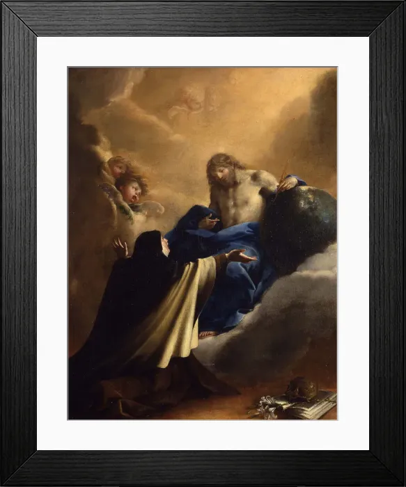Framed Print : The Appearance of Christ to Saint Teresa of Avila Framed Print : The Appearance of Christ to Saint Teresa of Avila