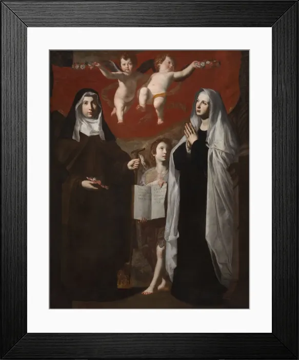 Framed Print : Saint Elizabeth of Hungary and Saint Frances of Rome Framed Print : Saint Elizabeth of Hungary and Saint Frances of Rome