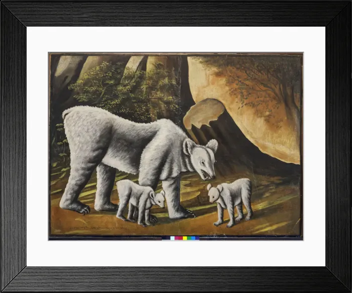 Framed Print : A she-bear with baby bears Framed Print : A she-bear with baby bears