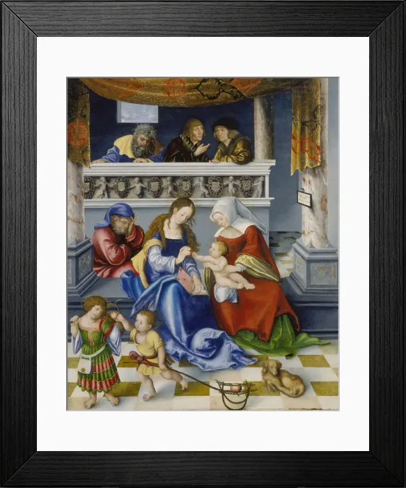 Framed Print : Altarpiece of the Holy Kinship. Central panel Framed Print : Altarpiece of the Holy Kinship. Central panel