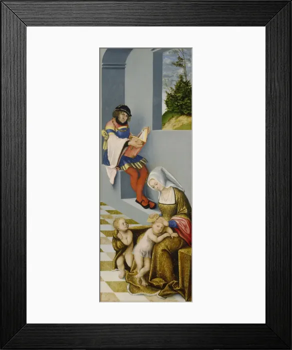 Framed Print : Altarpiece of the Holy Kinship. Right panel Framed Print : Altarpiece of the Holy Kinship. Right panel