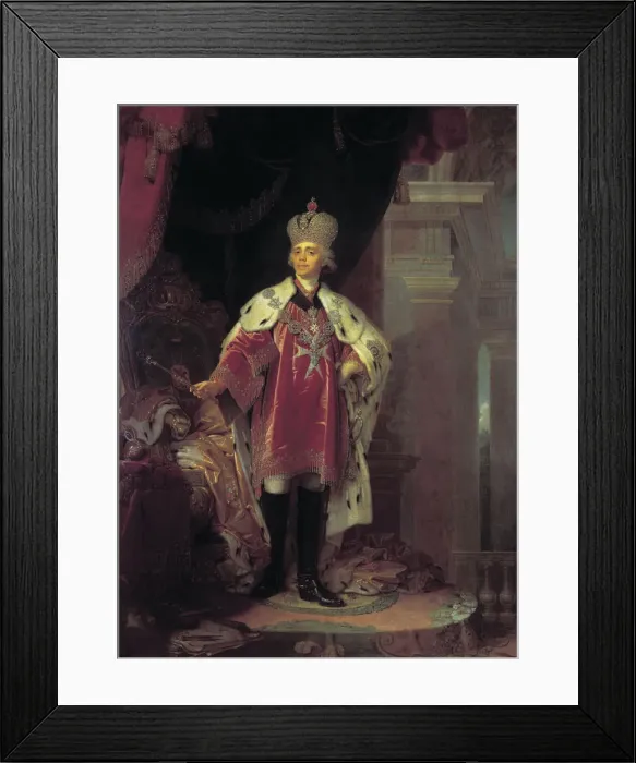 Framed Print : Emperor Paul I dressed as Grand Master of Maltese Framed Print : Emperor Paul I dressed as Grand Master of Maltese