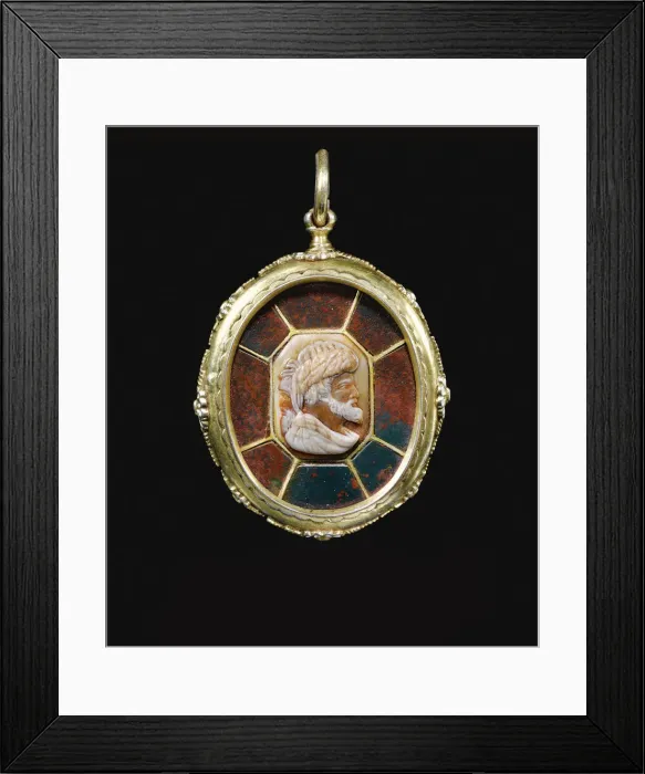 Framed Print : Cameo with Bust of Hayreddin Barbarossa Framed Print : Cameo with Bust of Hayreddin Barbarossa