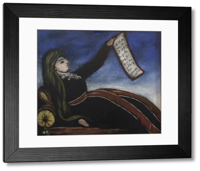 Framed Print : Georgian woman on a couch