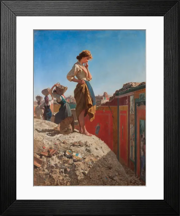 Framed Print : The excavations at Pompeii Framed Print : The excavations at Pompeii