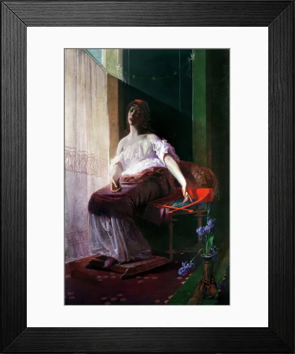 Framed Print : Sappho. Private Collection Framed Print : Sappho. Private Collection