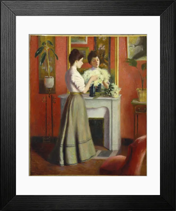 Framed Print : Woman Before a Mirror Framed Print : Woman Before a Mirror