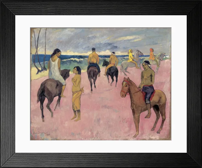 Framed Print : On Horseback at Seashore (II) Framed Print : On Horseback at Seashore (II)