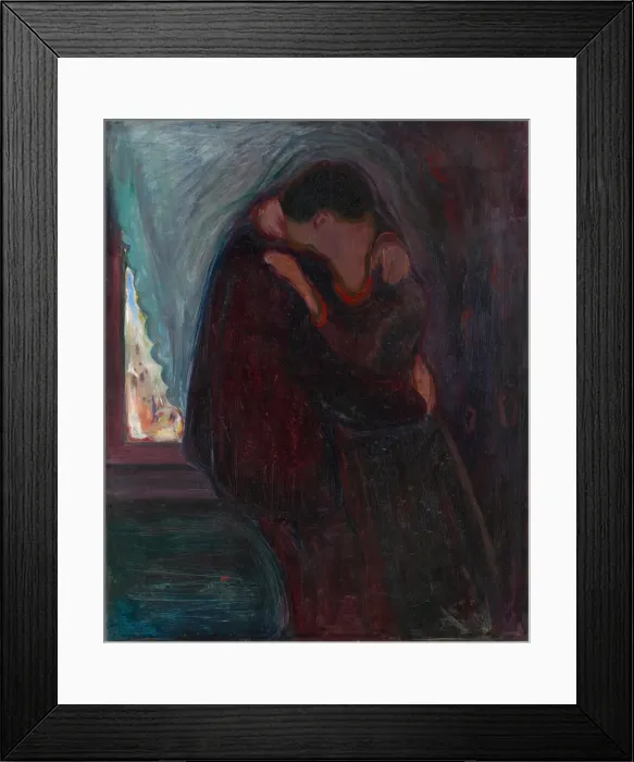 Framed Print : The Kiss. Found in the Collection of Munch Museum, Oslo