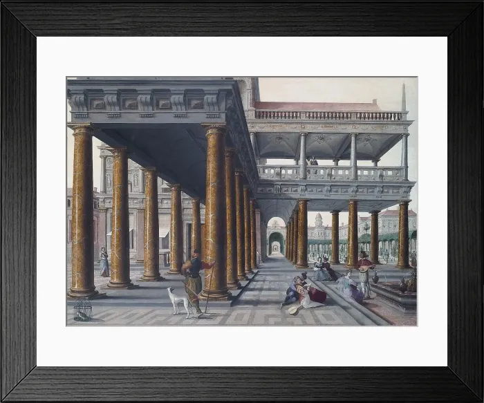 Framed Print : Architectural Caprice with Figures Framed Print : Architectural Caprice with Figures