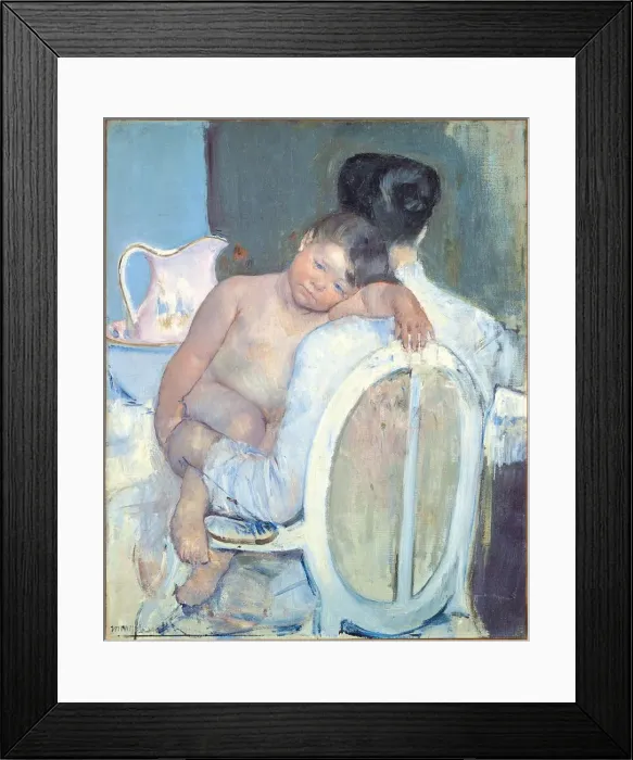 Framed Print : Woman Sitting with a Child in Her Arms Framed Print : Woman Sitting with a Child in Her Arms