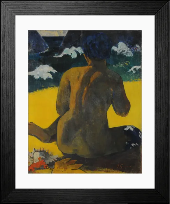 Framed Print : Vahine no te miti (Woman at the beach) Framed Print : Vahine no te miti (Woman at the beach)