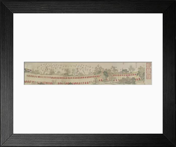 Framed Print : New Years Festival at the Pavilion of Pure Brightness. Detail: winter sports games Framed Print : New Years Festival at the Pavilion of Pure Brightness. Detail: winter sports games