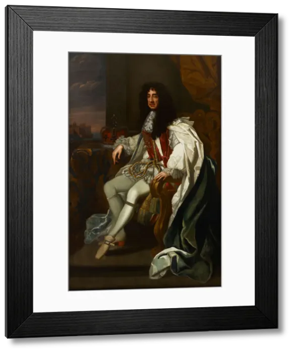 Framed Print : Portrait of Charles II of England (1630-1685), in the robes of the Order of the Garter Framed Print : Portrait of Charles II of England (1630-1685), in the robes of the Order of the Garter