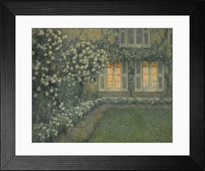 Framed Print : Le jardin blanc au crepuscule ( The white garden at dusk) Framed Print : Le jardin blanc au crepuscule ( The white garden at dusk)