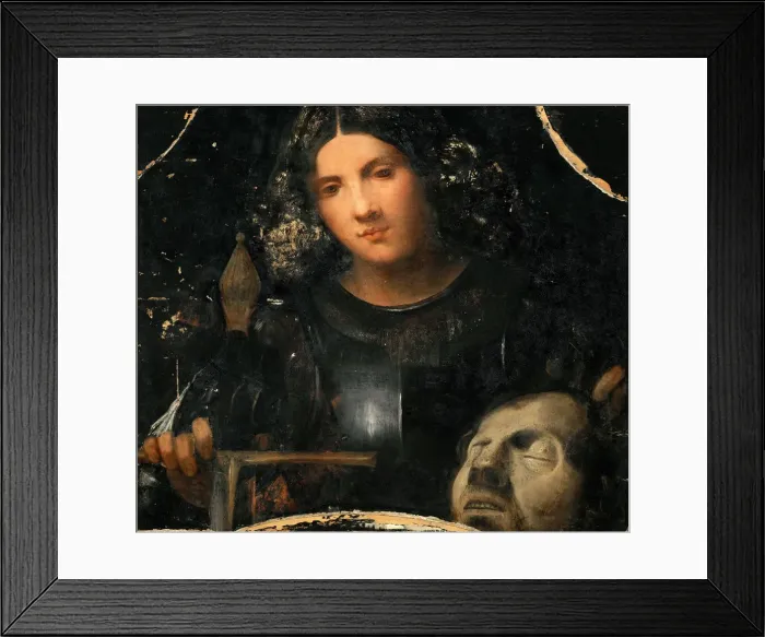 Framed Print : David with the Head of Goliath Framed Print : David with the Head of Goliath