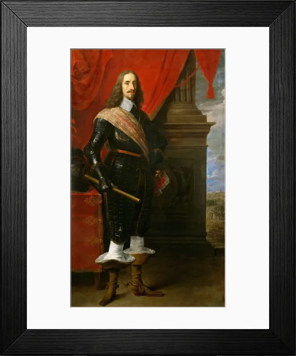 Framed Print : Archduke Leopold Wilhelm of Austria (1614-1662), with the Siege of Gravelingen in background Framed Print : Archduke Leopold Wilhelm of Austria (1614-1662), with the Siege of Gravelingen in background