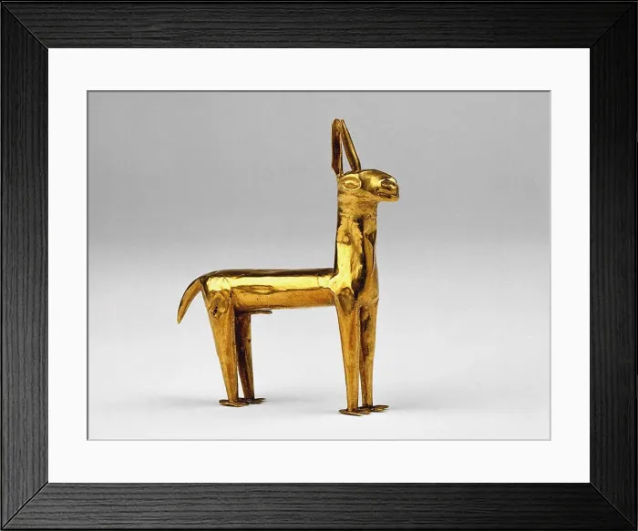 Framed Print : Gold Llama Framed Print : Gold Llama