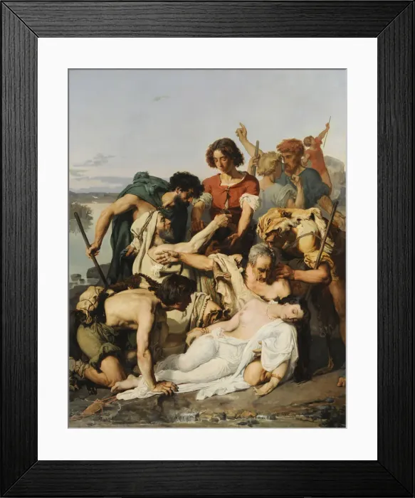 Framed Print : Zenobia Discovered by Shepherds on the Banks of the Araxes Framed Print : Zenobia Discovered by Shepherds on the Banks of the Araxes
