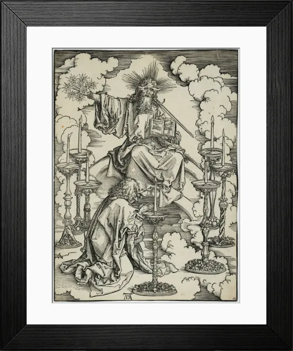 Framed Print : The Vision of the Seven Candlesticks