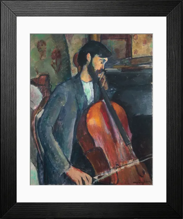 Framed Print : The Violoncello Player Framed Print : The Violoncello Player