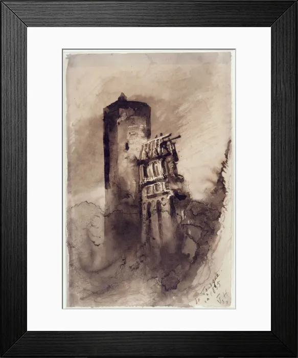Framed Print : La Tourgue en 1835 Framed Print : La Tourgue en 1835