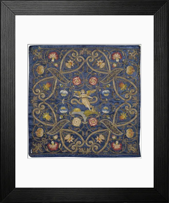 Framed Print : Embroidery with the Depiction of the Allegory of Time Framed Print : Embroidery with the Depiction of the Allegory of Time