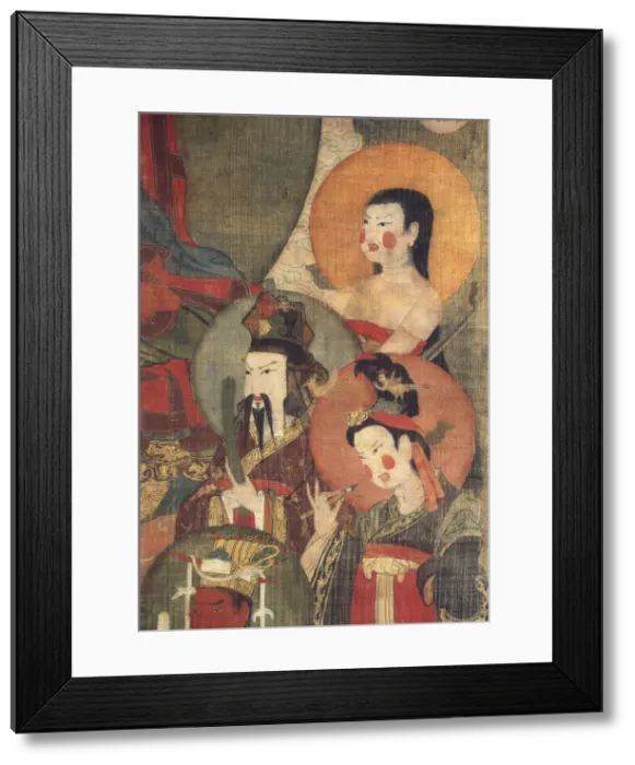 Framed Print : The Tejaprabha Buddha Surrounded with Planet Deities Framed Print : The Tejaprabha Buddha Surrounded with Planet Deities